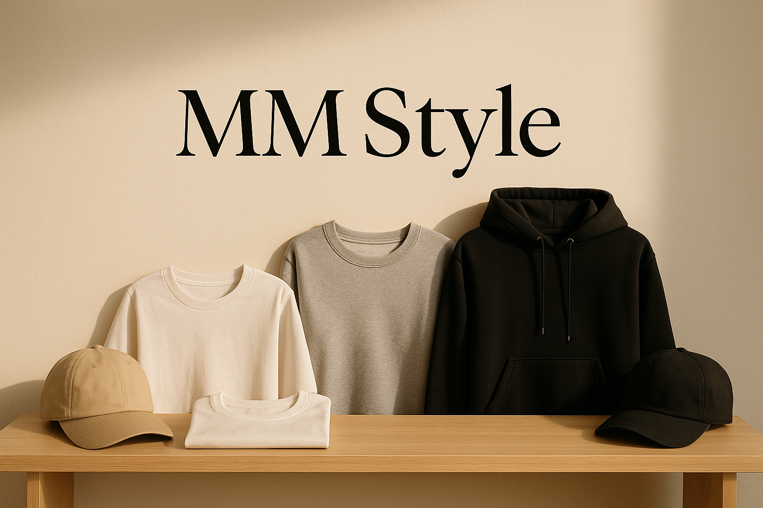 Banner MM Style con tipografía elegante negra